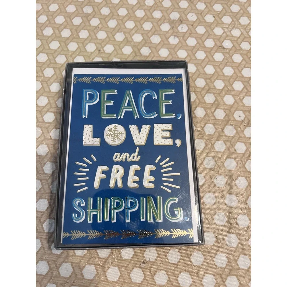 Hallmark Christmas Cards‎ 16 Boxed New Peace Love and Free Shipping